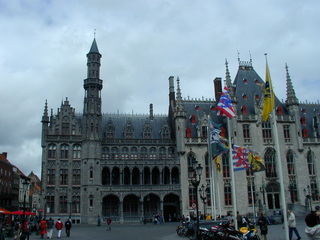 Häuser und Brücken in Belgien Brügge