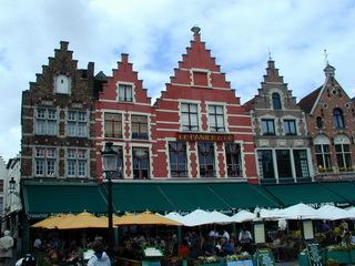 Häuser und Brücken in Belgien Brügge